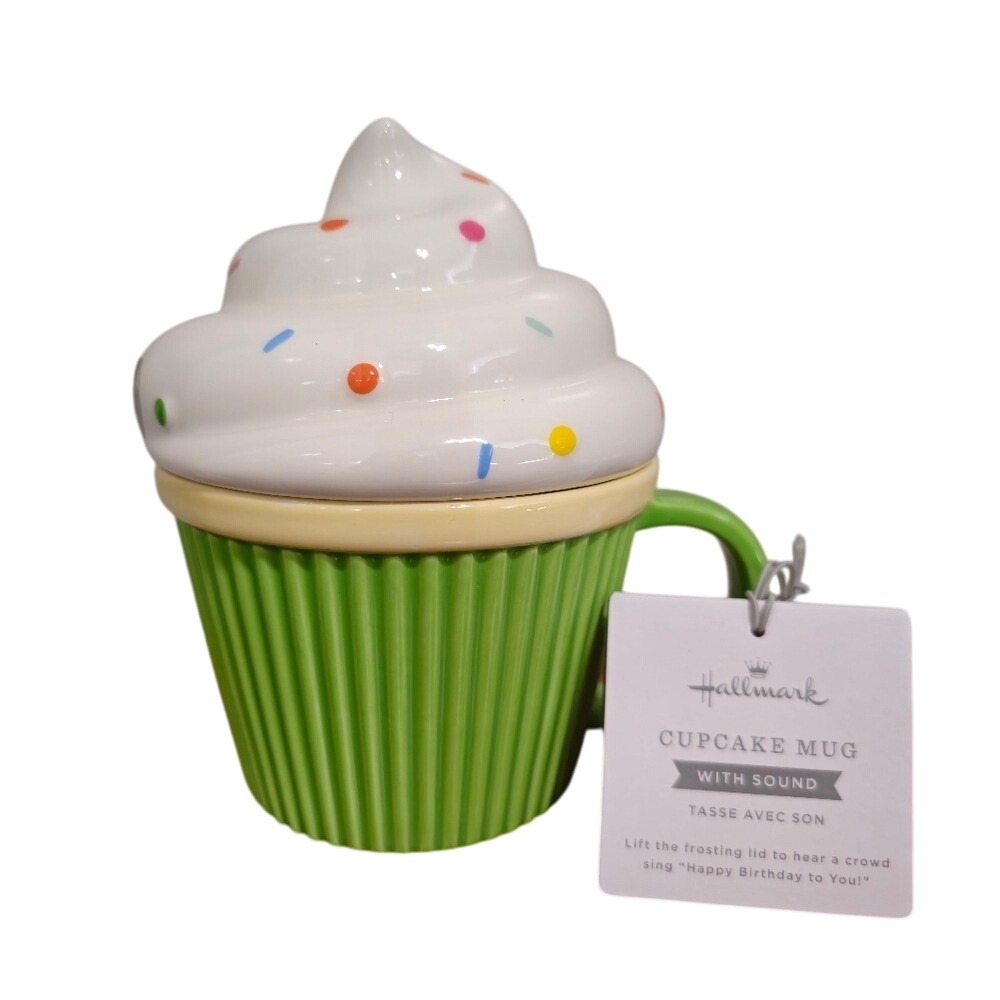 Hallmark Cupcake Happy Birthday Gift Mug With Sound NWT